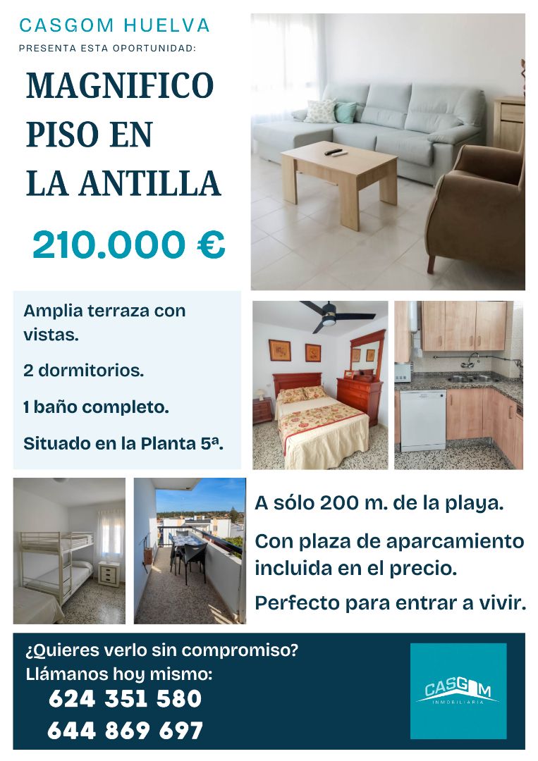 Exterior view of Flat for sale in La Antilla  with Terrace, Furnished and Microwave