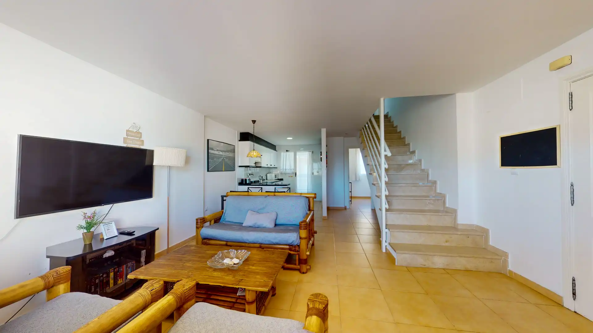 Sala de estar de Dúplex de alquiler en Dénia con Aire acondicionado, Calefacción y Terraza