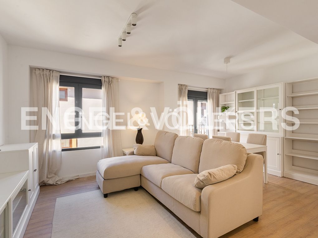 Living room of Apartment to rent in  Valencia Capital  with Air Conditioner, Heating and Parquet flooring