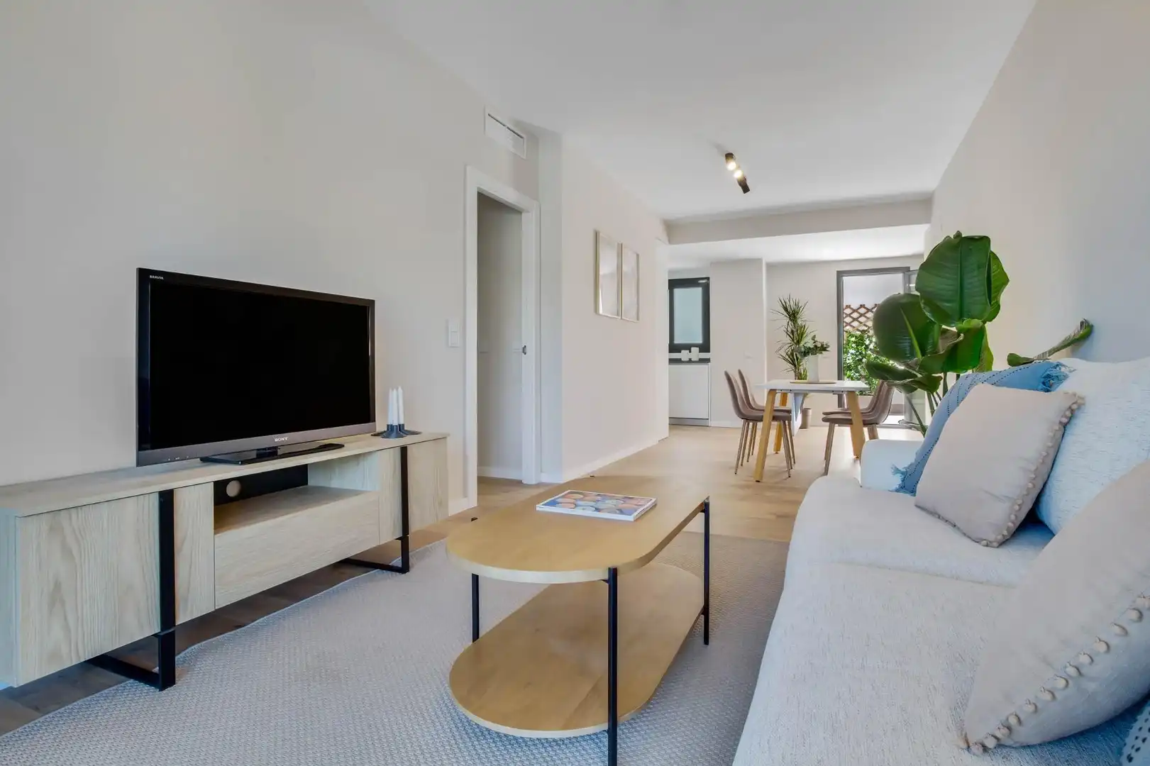 Sala d'estar de Apartament en venda en Mijas amb Aire condicionat, Terrassa i Traster
