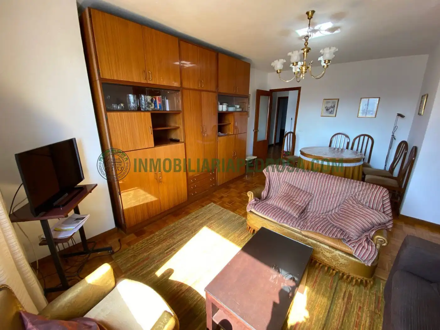 Wohnzimmer von Wohnung zur Miete in Pontevedra Capital  mit Heizung, Parkett und Möbliert