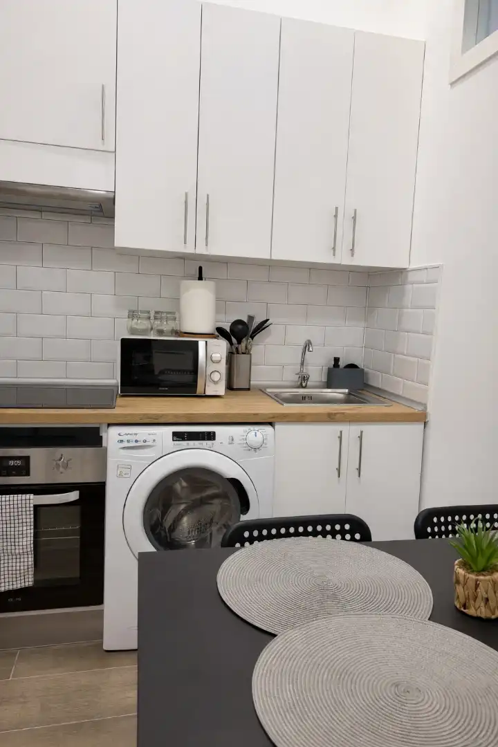 Kitchen of Flat for rent in Madrid  with Air Conditioner, Furnished and Pets allowed
