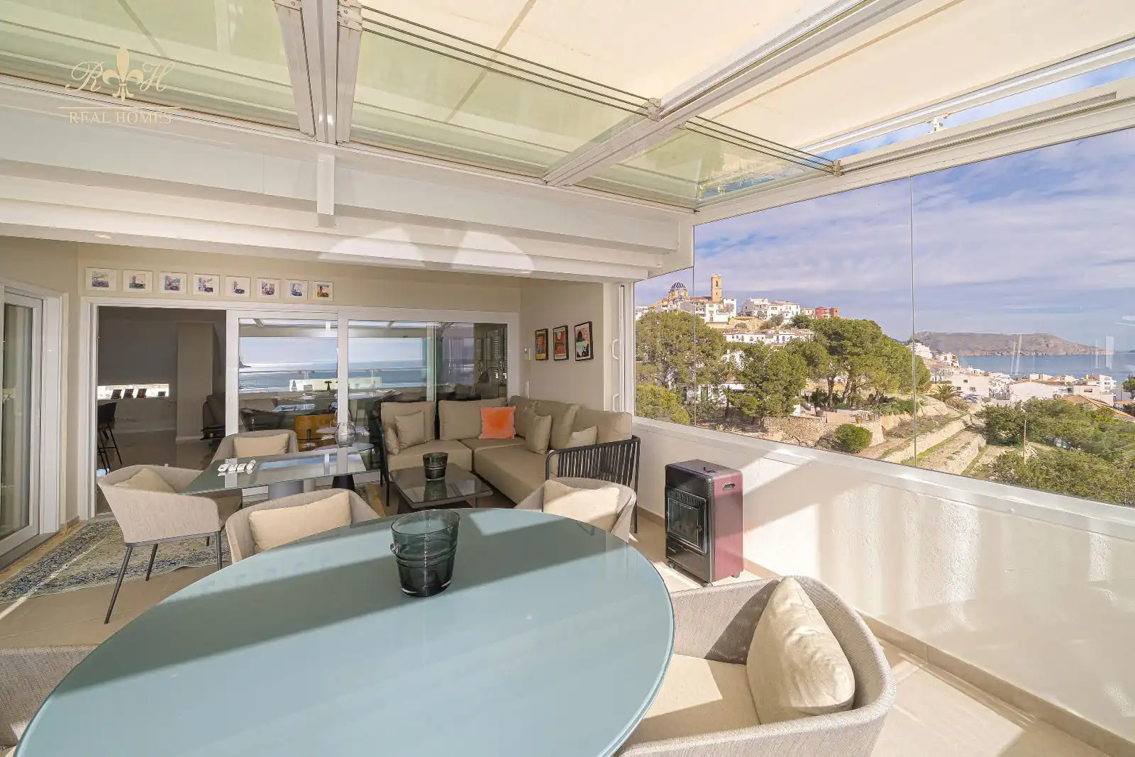Terrasse von Dachboden zum Verkauf in Altea mit Klimaanlage, Heizung und Schwimmbad