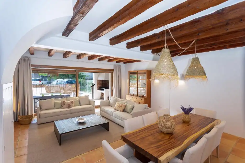 Sala de estar de Finca rústica en venta en Jávea / Xàbia con Terraza