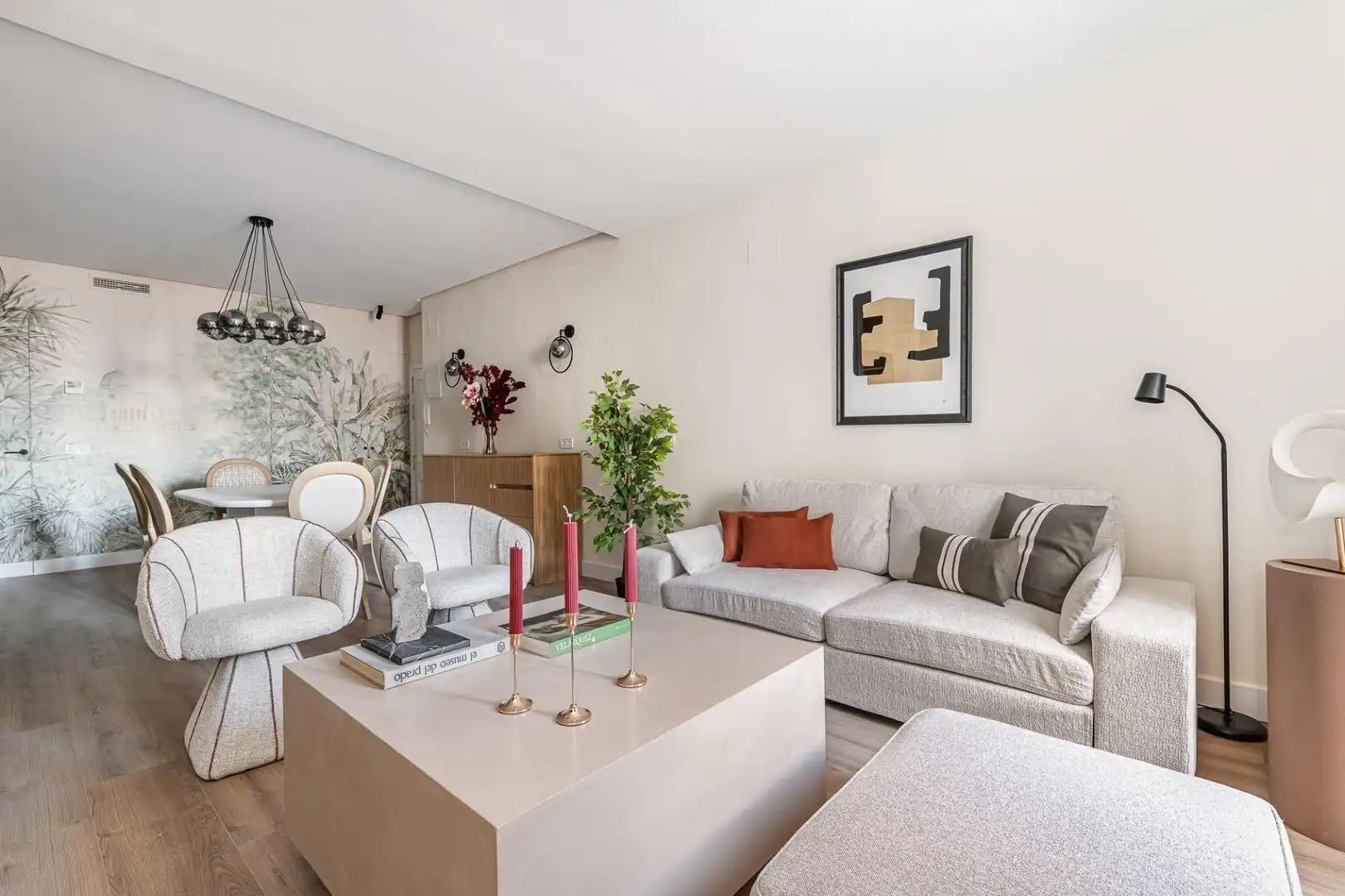 Wohnzimmer von Wohnung zum Verkauf in Madrid mit Klimaanlage, Heizung und Möbliert