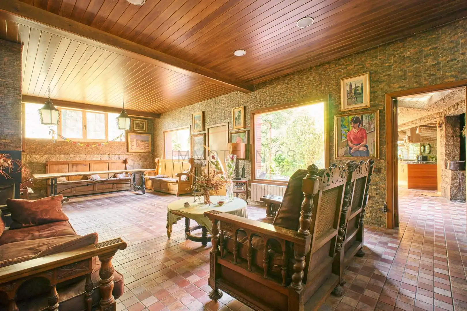 Sala d'estar de Finca rústica en venda en Madrid amb Jardí privat