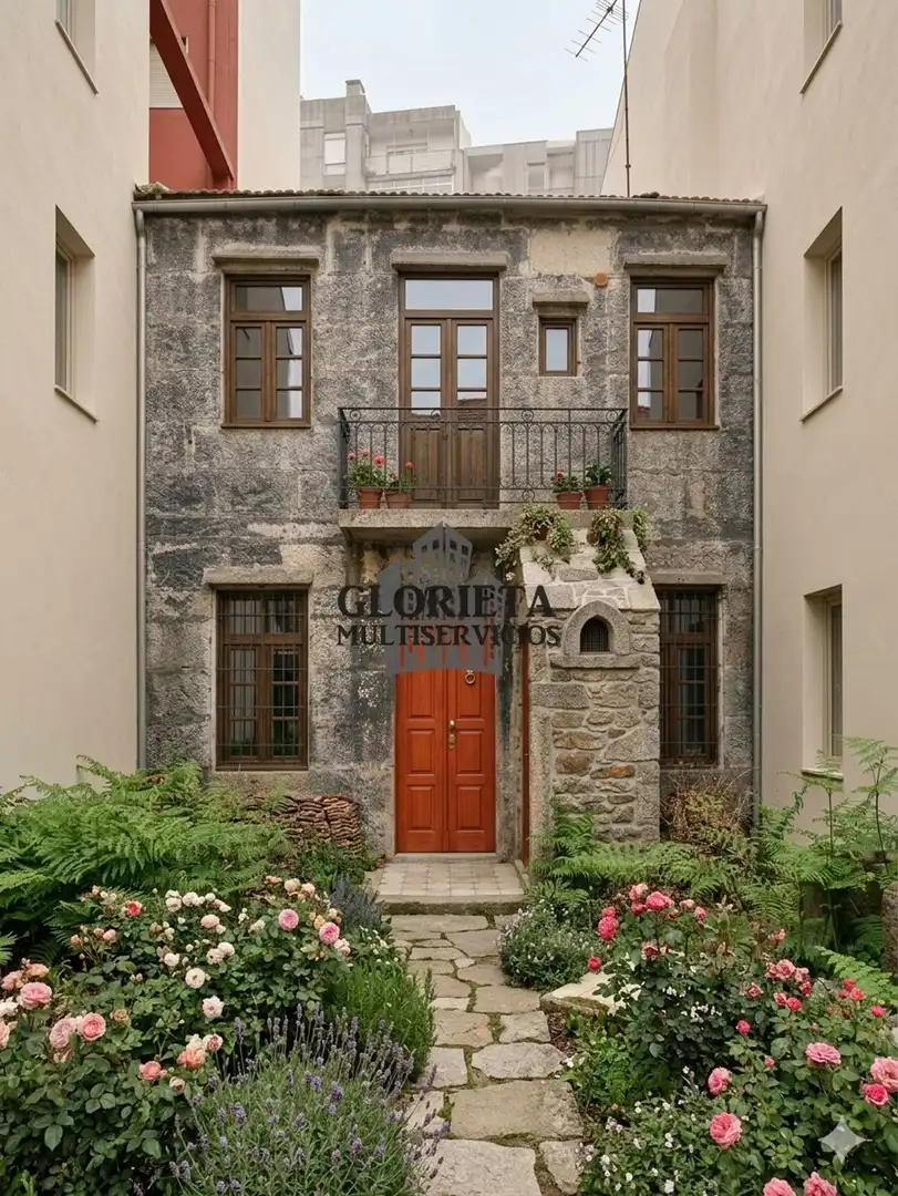 Außenansicht von Einfamilien-Reihenhaus zum Verkauf in Vigo  mit Heizung, Terrasse und Abstellraum
