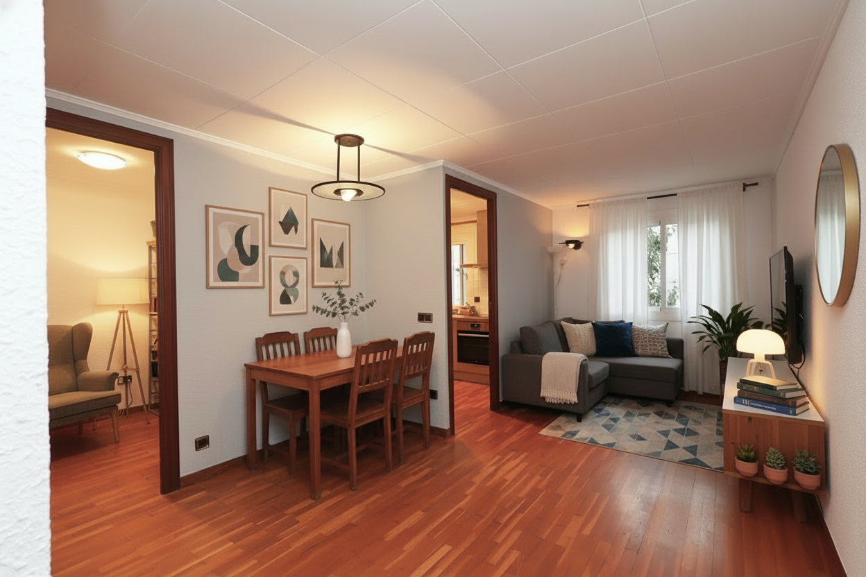 Sala d'estar de Pis en venda en L'Hospitalet de Llobregat