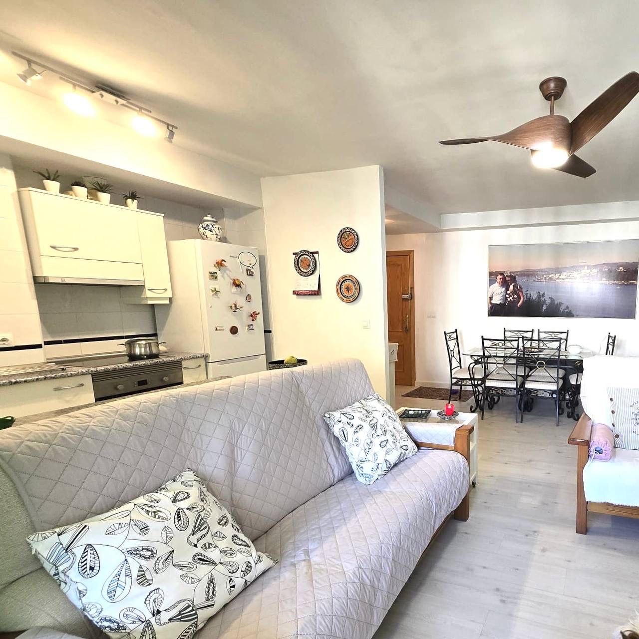 Living room of Flat for sale in Villajoyosa / La Vila Joiosa  with Air Conditioner, Furnished and Oven