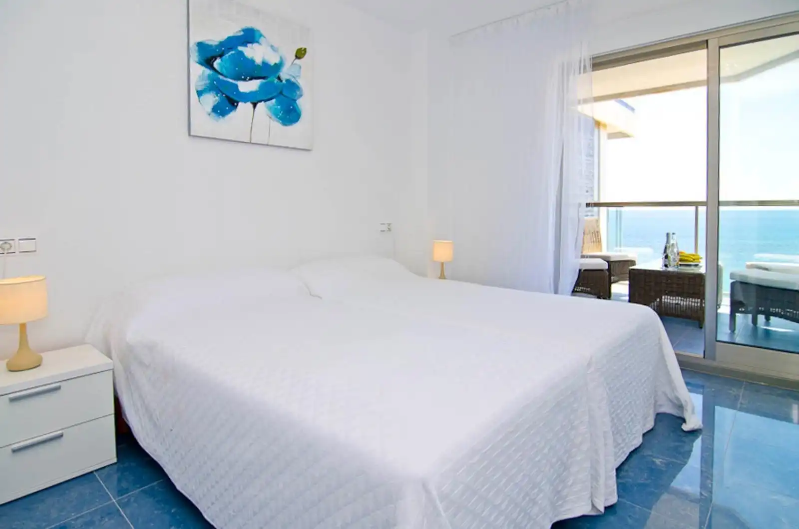 Bedroom of Attic for sale in Calpe / Calp  with Air Conditioner, Terrace and Furnished