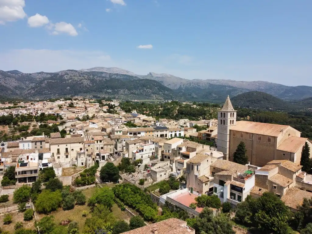 Vista exterior de Finca rústica en venta en Campanet con Aire acondicionado, Jardín privado y Terraza
