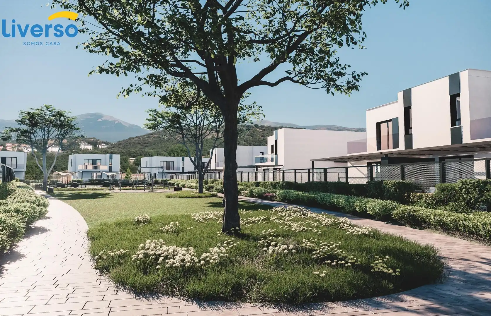 Außenansicht von Einfamilien-Reihenhaus zum Verkauf in Guadalix de la Sierra mit Terrasse