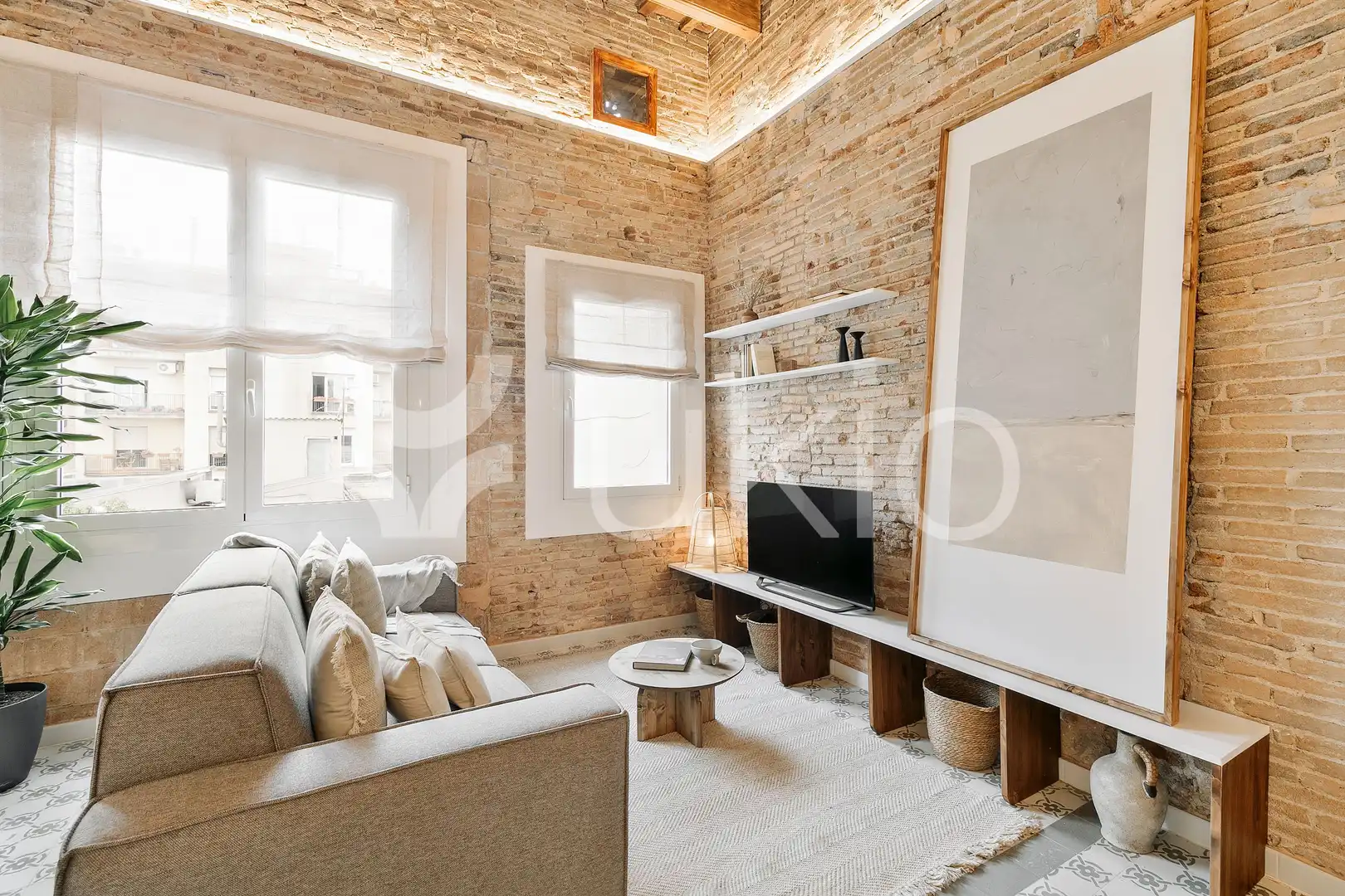 Living room of Apartments for rent in Barcelona  with Air Conditioner, Heating and Terrace