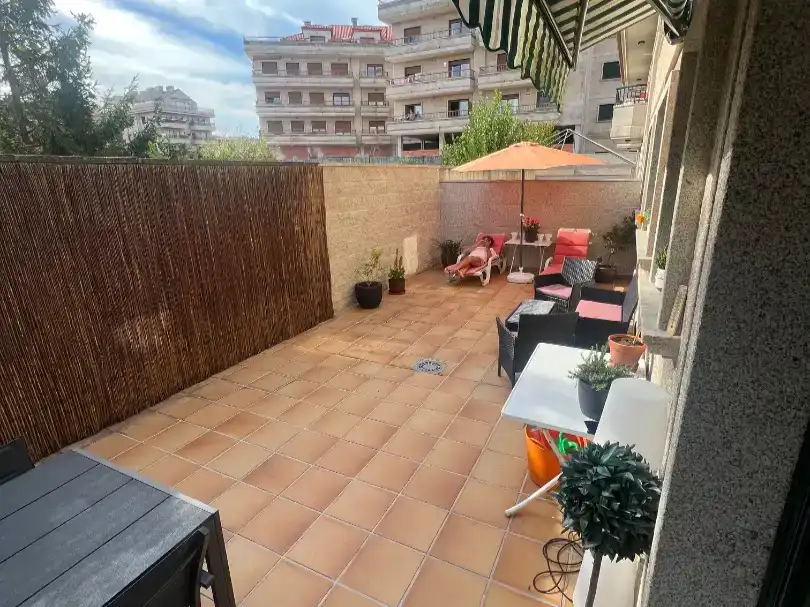 Terrace of Flat for rent in Sanxenxo  with Private garden, Parquet flooring and Storage room