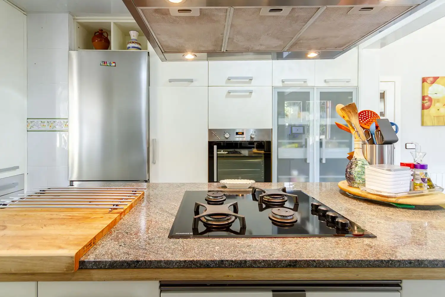 Kitchen of Houses for sale in Sant Martí Sarroca  with Air Conditioner, Heating and Terrace