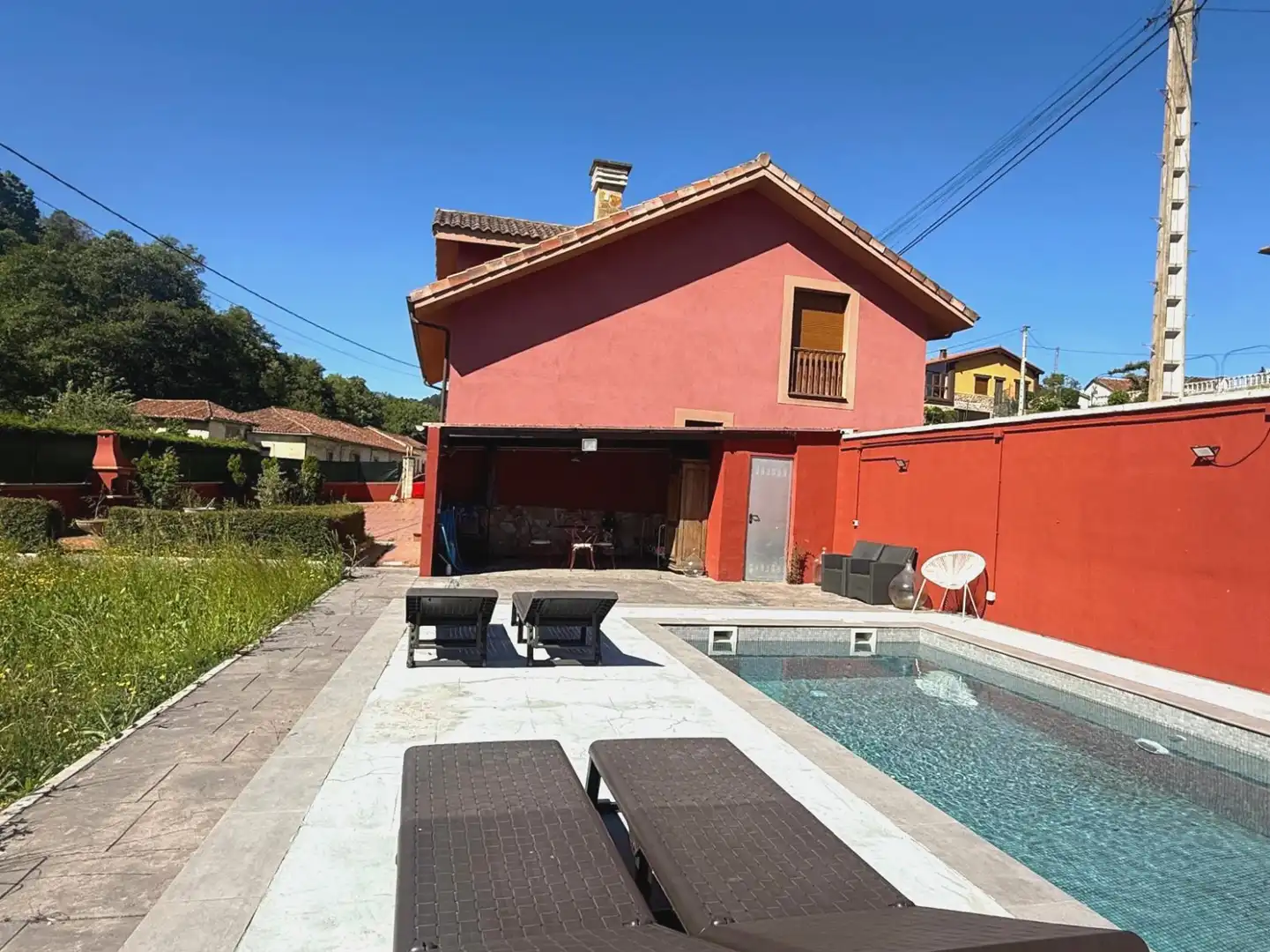 Piscina de Casa o chalet en venta en Castrillón con Calefacción, Jardín privado y Piscina