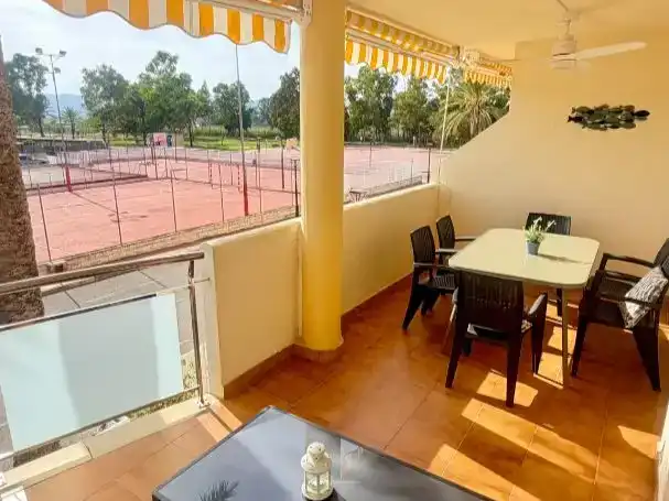 Terrace of Flat for rent in Torreblanca  with Air Conditioner, Private garden and Parquet flooring