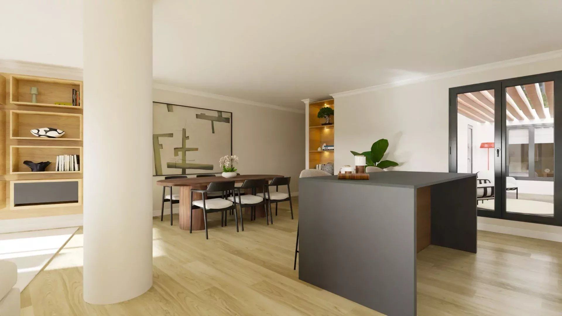 Dining room of Flat to rent in  Madrid Capital  with Air Conditioner, Heating and Terrace