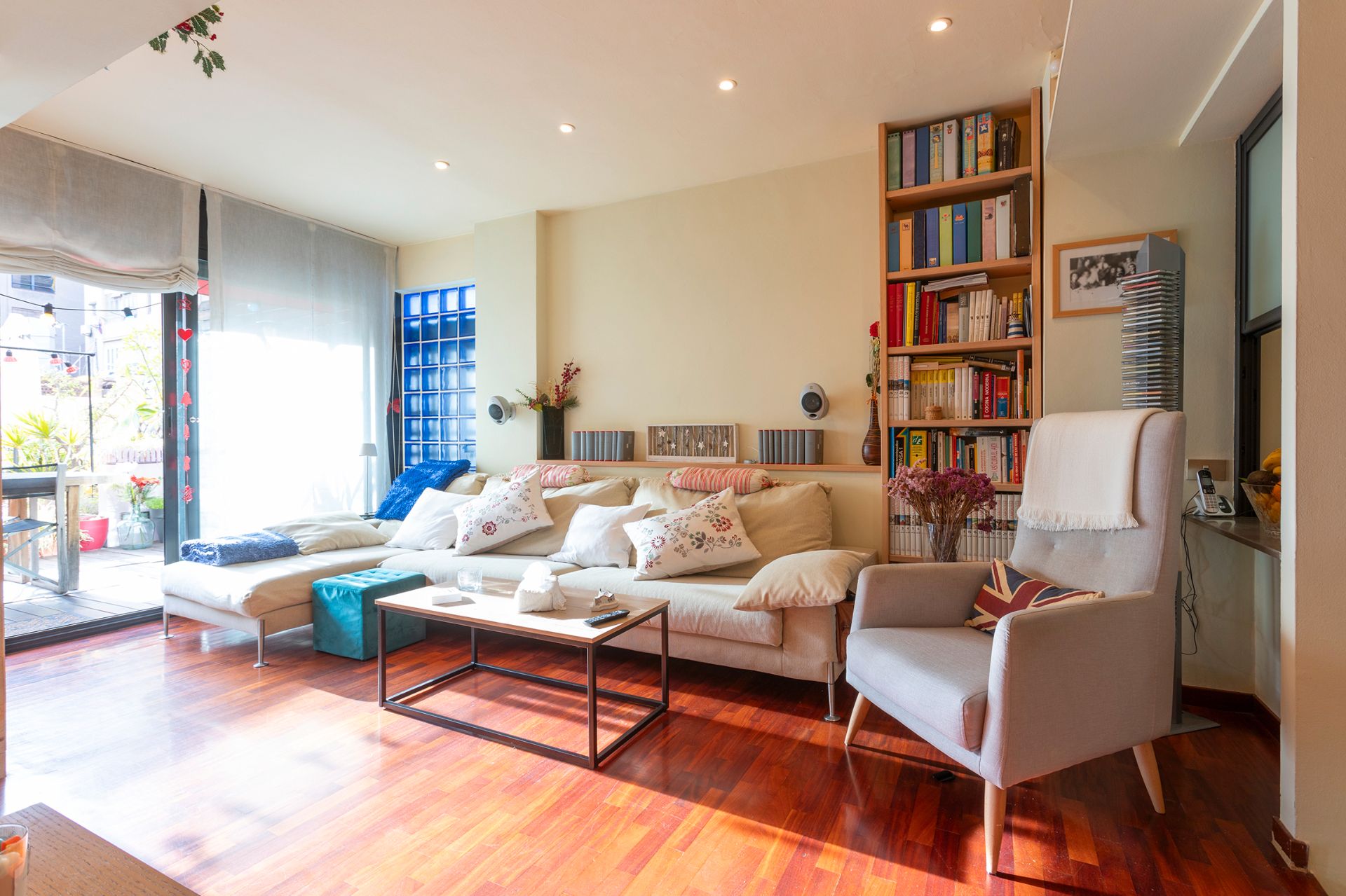 Sala d'estar de Pis en venda en  Barcelona Capital amb Aire condicionat, Calefacció i Parquet
