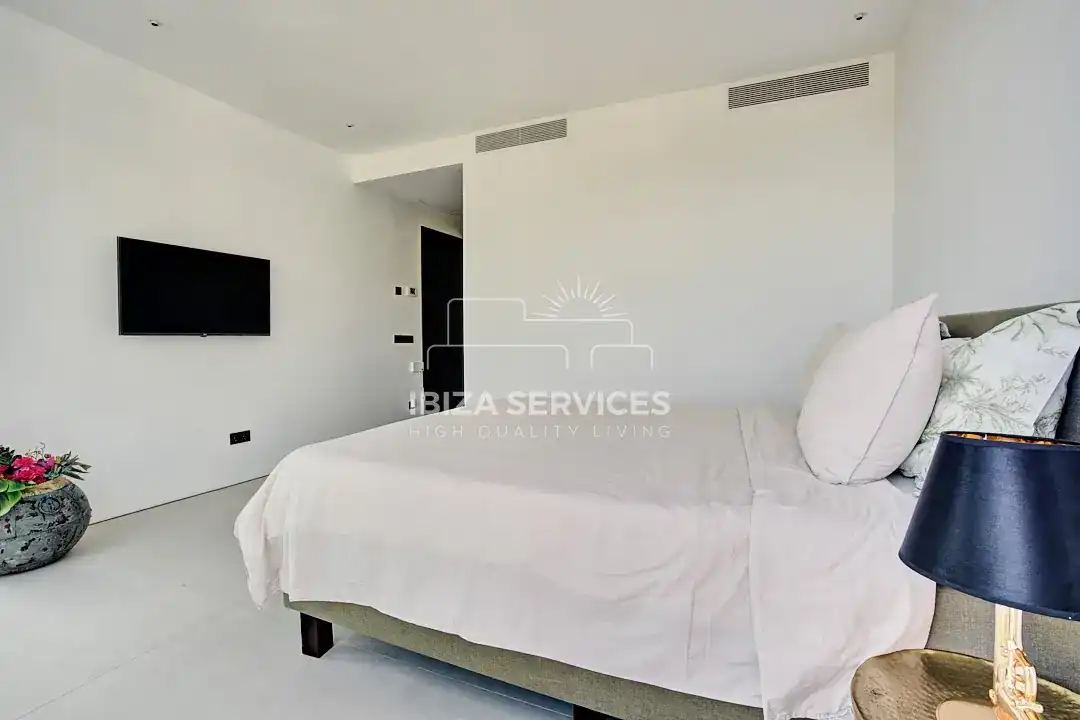 Dormitori de Casa o xalet de lloguer en Santa Eulària des Riu amb Aire condicionat, Jardí privat i Piscina