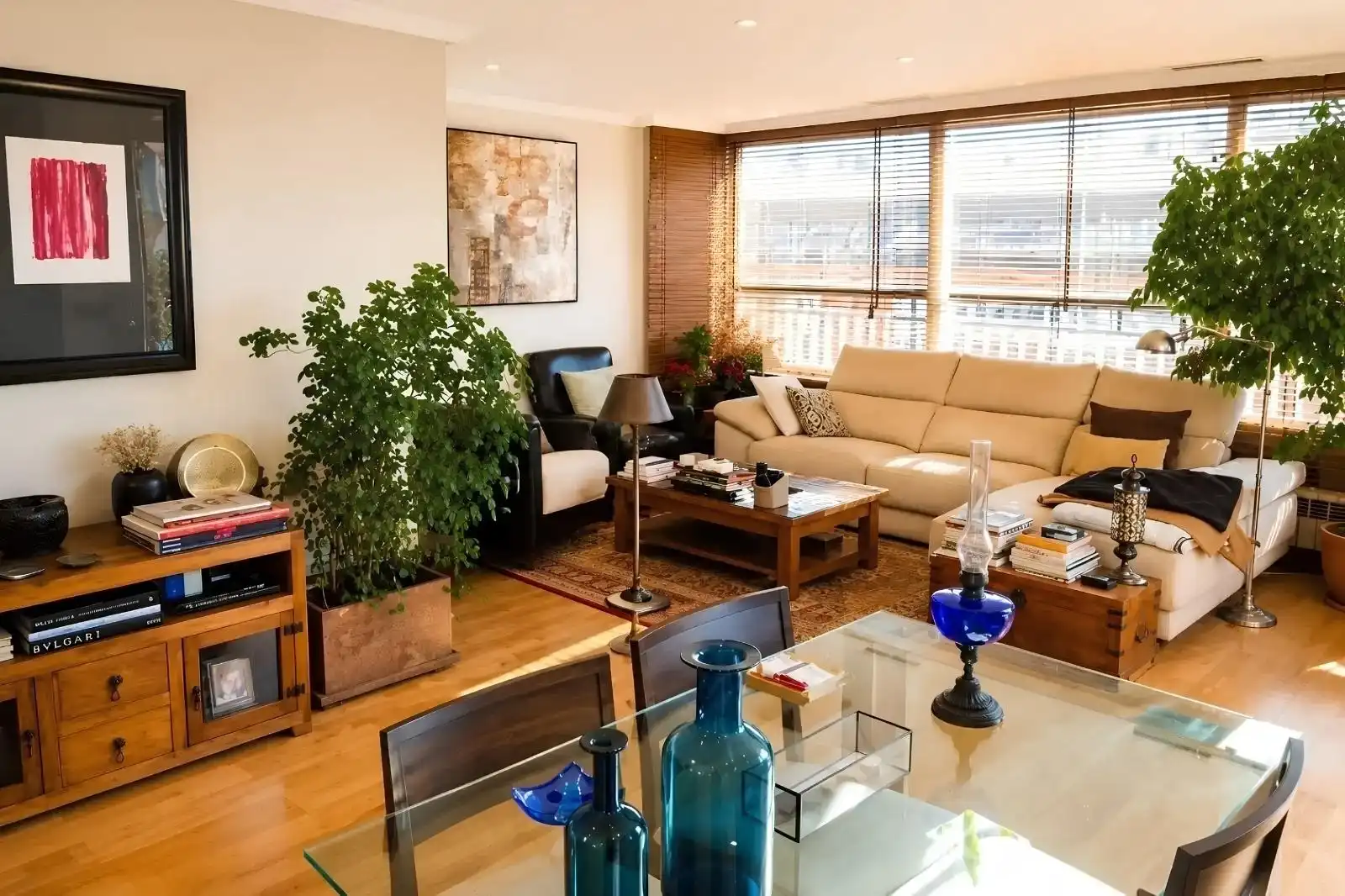 Wohnzimmer von Dachboden zur Miete in Madrid mit Klimaanlage, Heizung und Terrasse