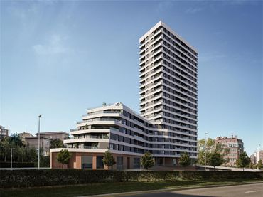 Piso de obra nueva con piscina en venta en Altos Hornos de Vizcaya Hiribidea 15