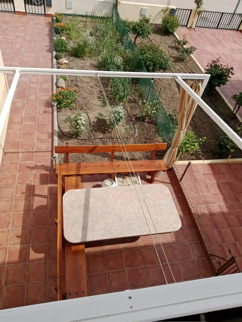 Terrasse von Einfamilien-Reihenhaus zum Verkauf in Venialbo mit Heizung, Privatgarten und Balkon