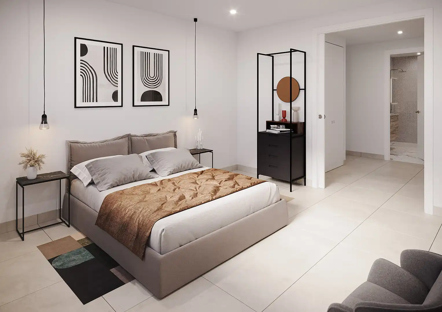 Bedroom of Apartments for sale in Santa Pola  with Air Conditioner, Terrace and Balcony