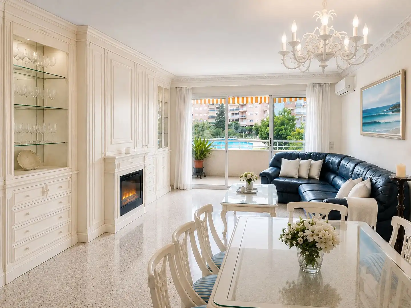 Living room of Flat for rent in Málaga  with Air Conditioner, Heating and Furnished