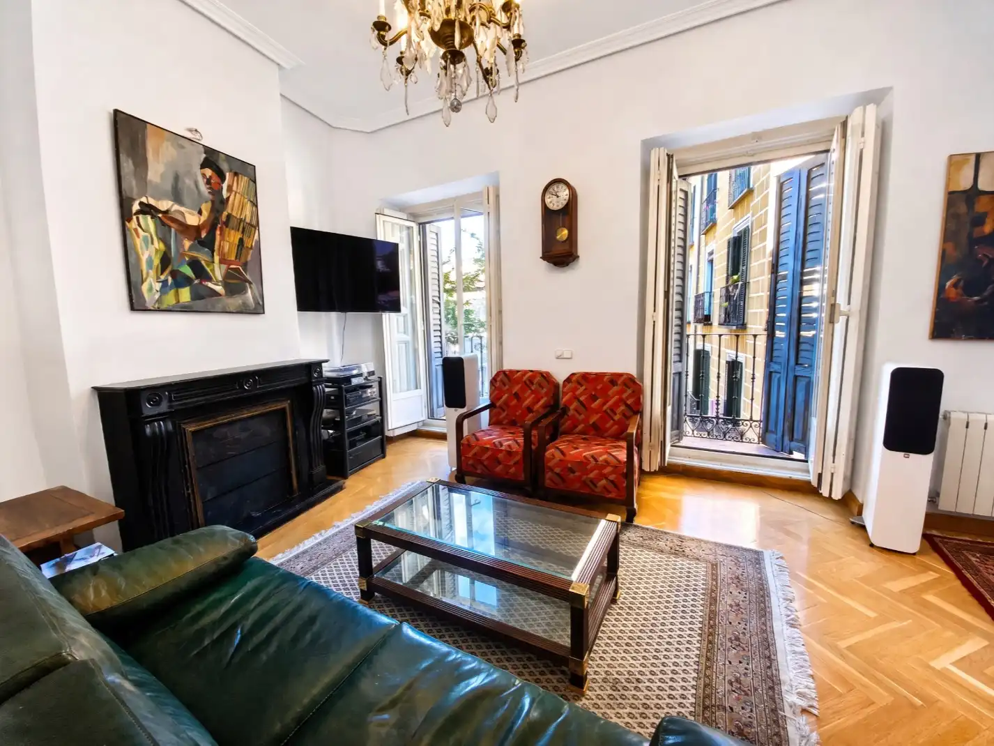 Sala d'estar de Pis en venda en  Madrid Capital amb Aire condicionat i Balcó