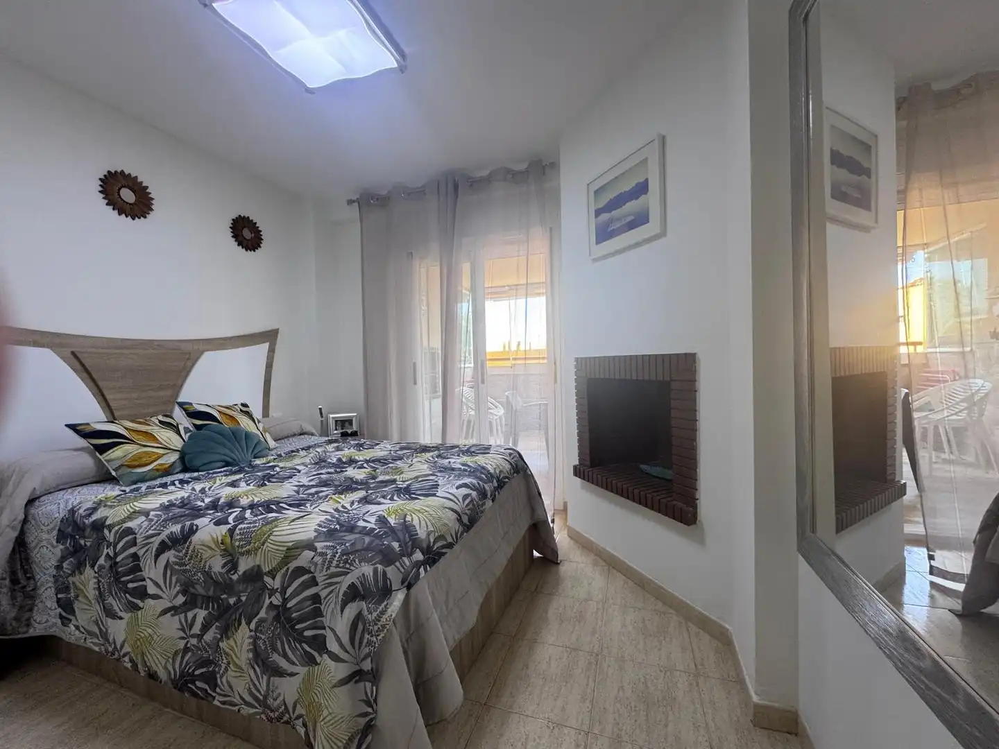 Habitación de Apartamento de alquiler en Mijas con Aire acondicionado, Terraza y Amueblado