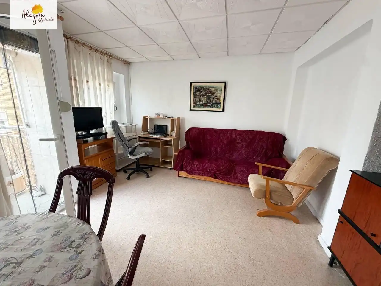 Sala de estar de Apartamento en venta en Manises con Aire acondicionado, Amueblado y Balcón