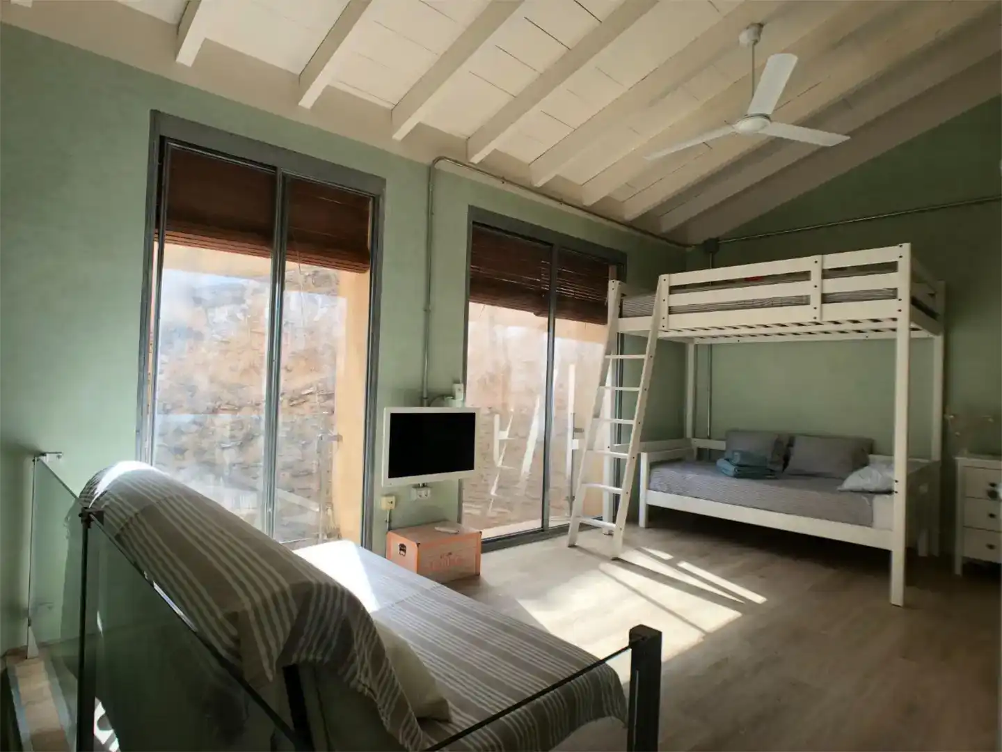 Schlafzimmer von Wohnung zur Miete in Jávea / Xàbia mit Klimaanlage und Balkon
