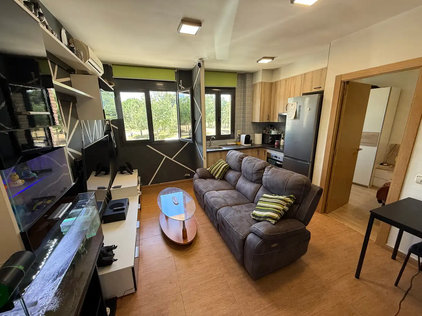Living room of Flat for sale in Lleida  with Air Conditioner, Heating and Parquet flooring