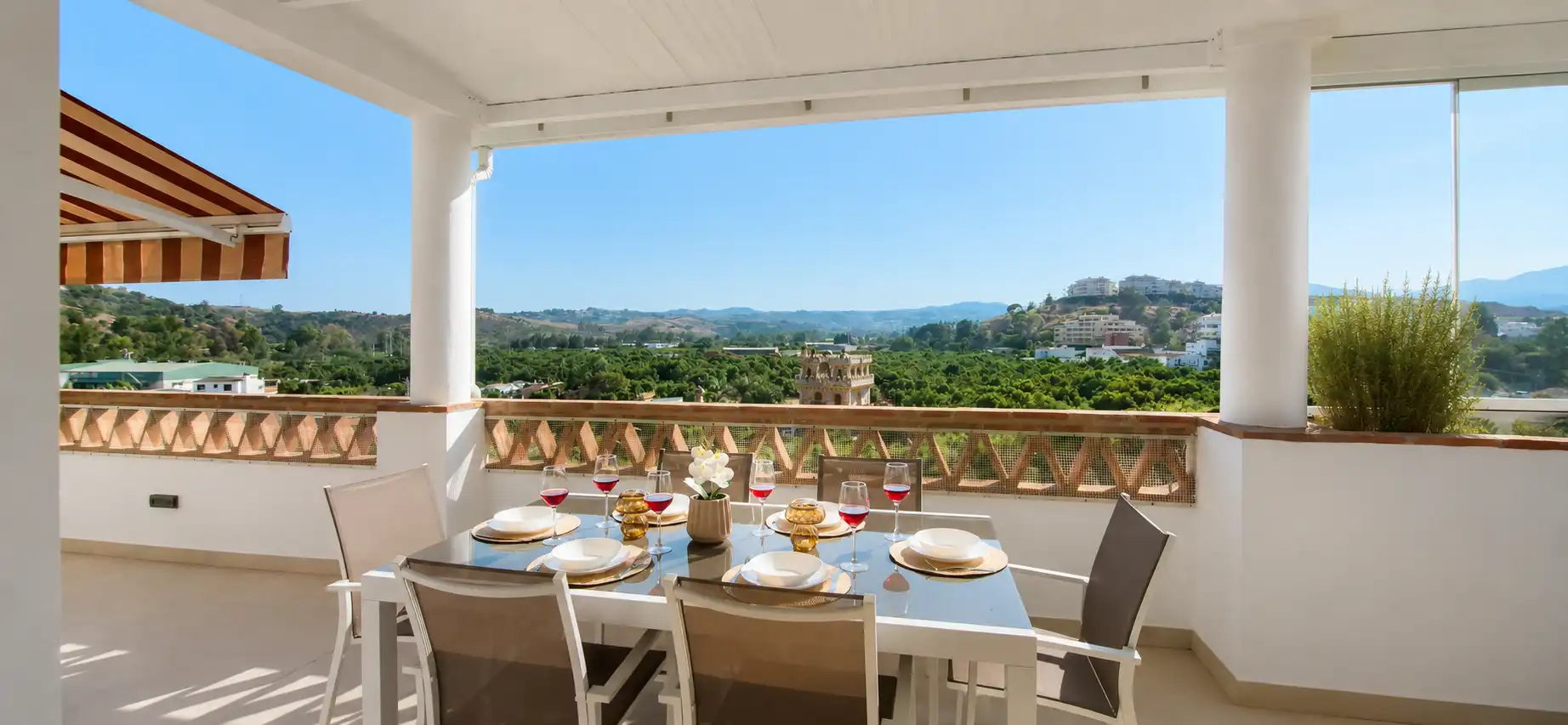 Terraza de Apartamento de alquiler en Mijas con Aire acondicionado, Calefacción y Terraza