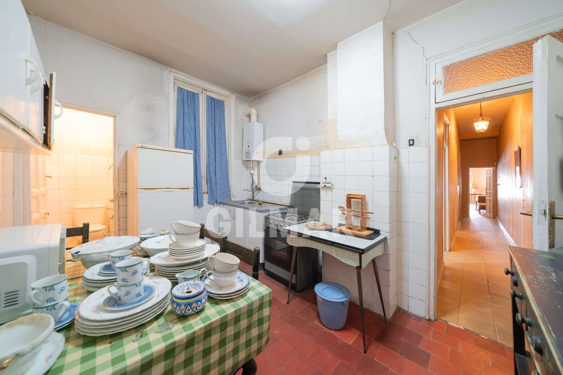 Kitchen of Flat for sale in  Madrid Capital  with Heating, Furnished and Balcony