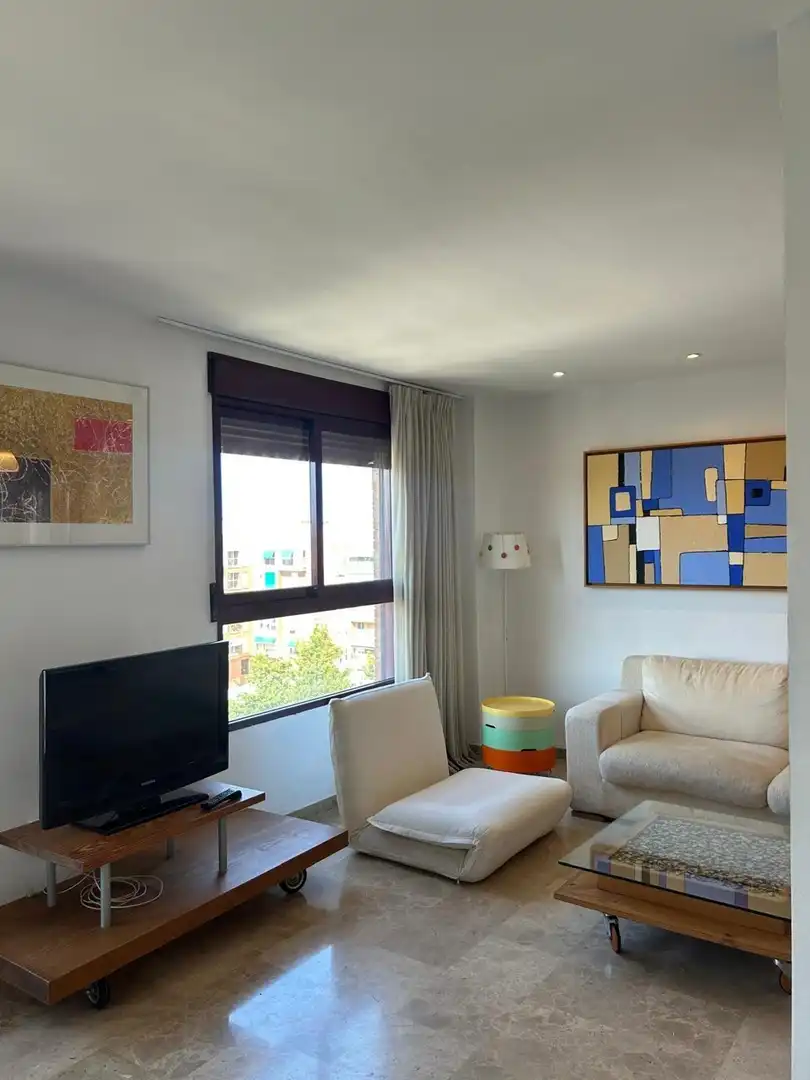 Living room of Flat for rent in Valencia  with Air Conditioner, Storage room and Furnished