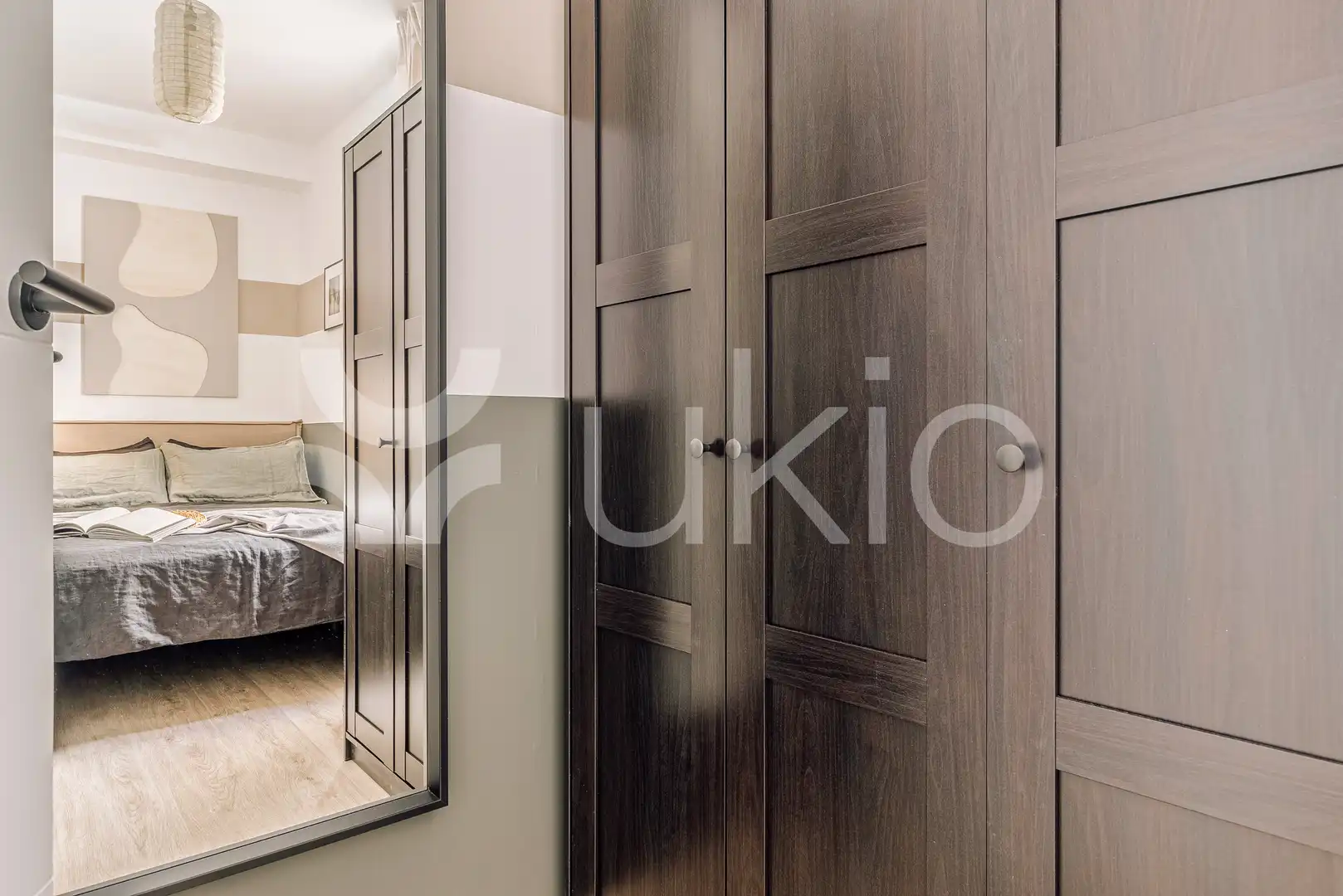 Dormitori de Apartament de lloguer en Madrid amb Aire condicionat, Calefacció i Moblat