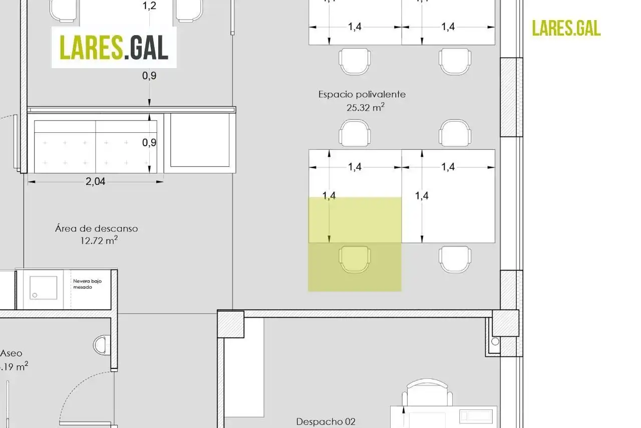 Office for rent in Cangas   with Air Conditioner and Heating