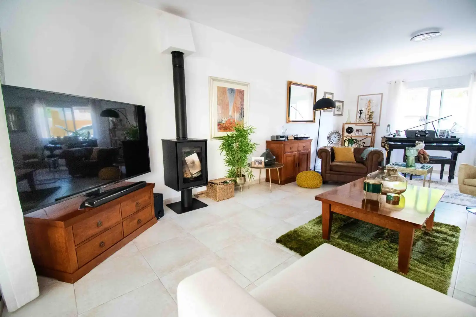 Sala de estar de Casa adosada en venta en L'Alfàs del Pi con Aire acondicionado, Calefacción y Jardín privado