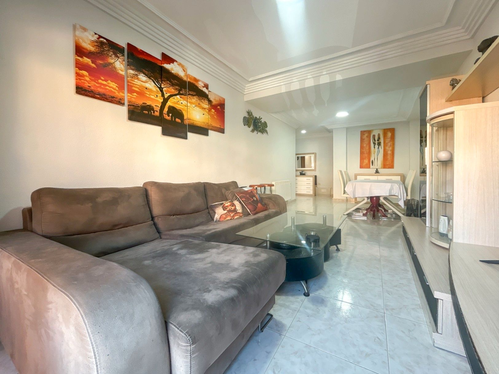 Living room of Apartment to rent in El Campello  with Heating and Balcony
