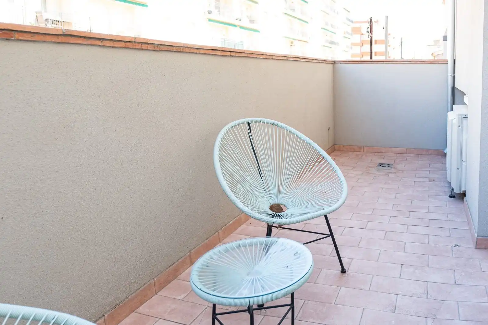 Terrasse von Einfamilien-Reihenhaus zur Miete in Palamós mit Klimaanlage, Heizung und Parkett