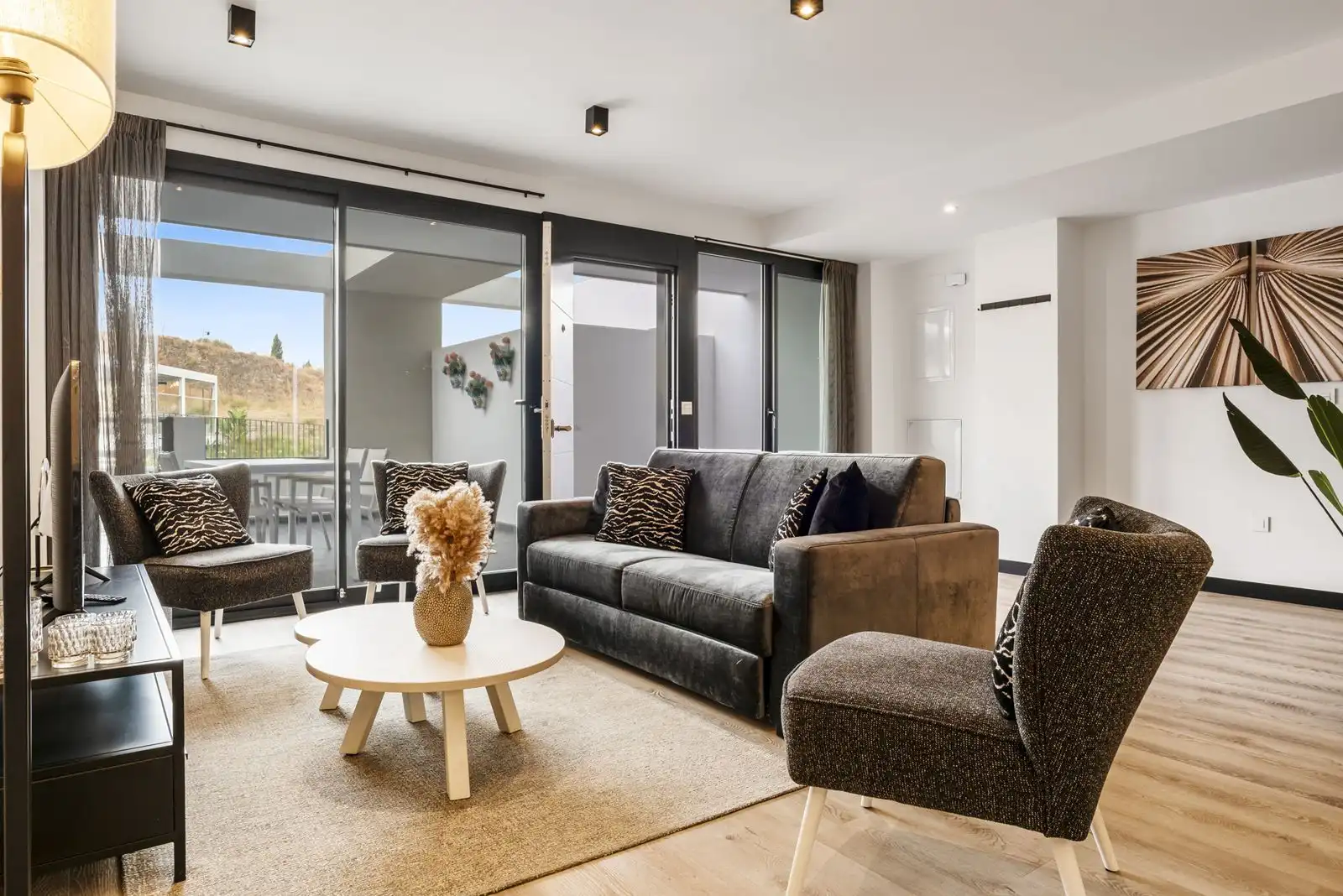 Sala de estar de Apartamento en venta en Mijas con Aire acondicionado, Terraza y Trastero