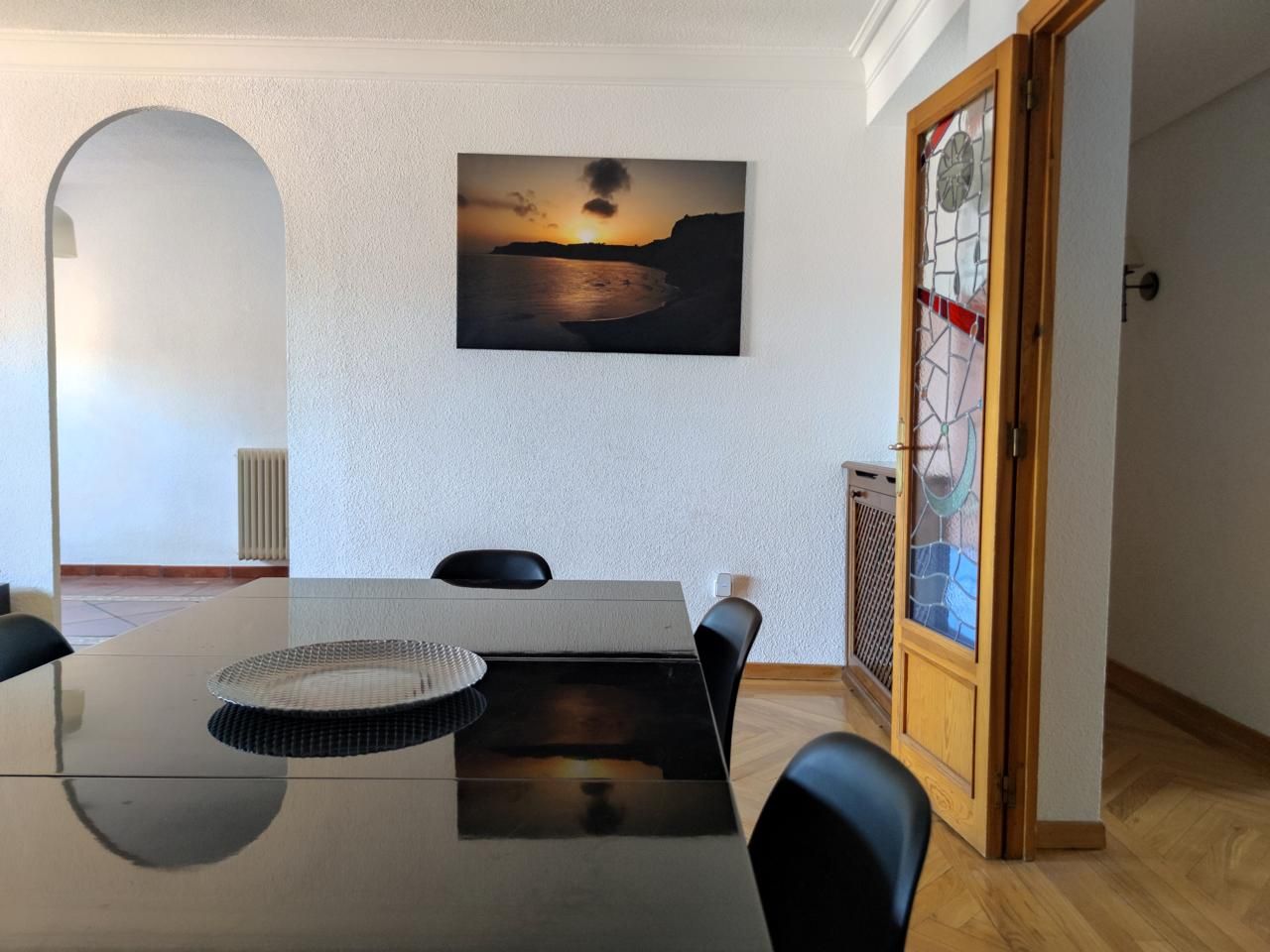 Dining room of Flat to rent in Ávila Capital  with Heating, Parquet flooring and Terrace