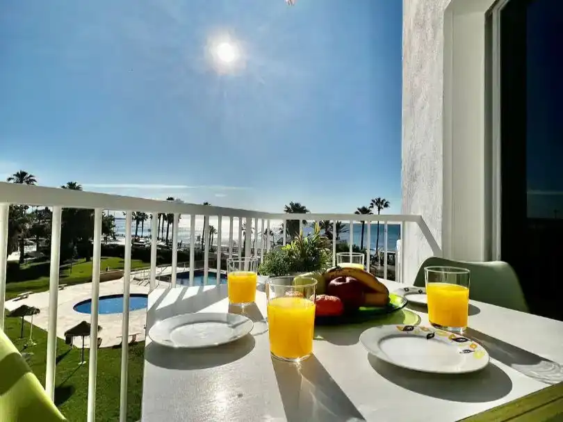 Terrace of Flat for rent in Benalmádena  with Air Conditioner, Swimming Pool and Furnished