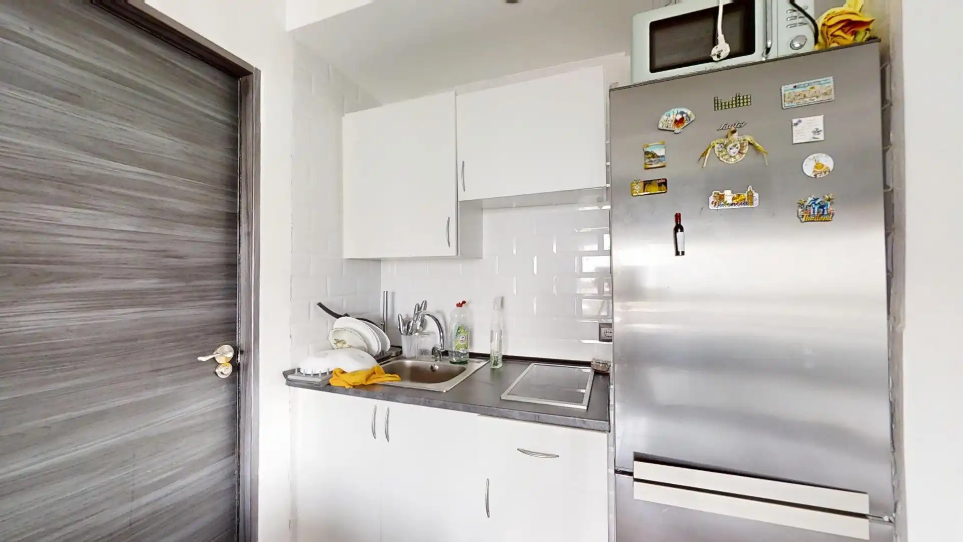 Cocina de Estudio de alquiler en Benalmádena con Amueblado, Balcón y Piscina comunitaria