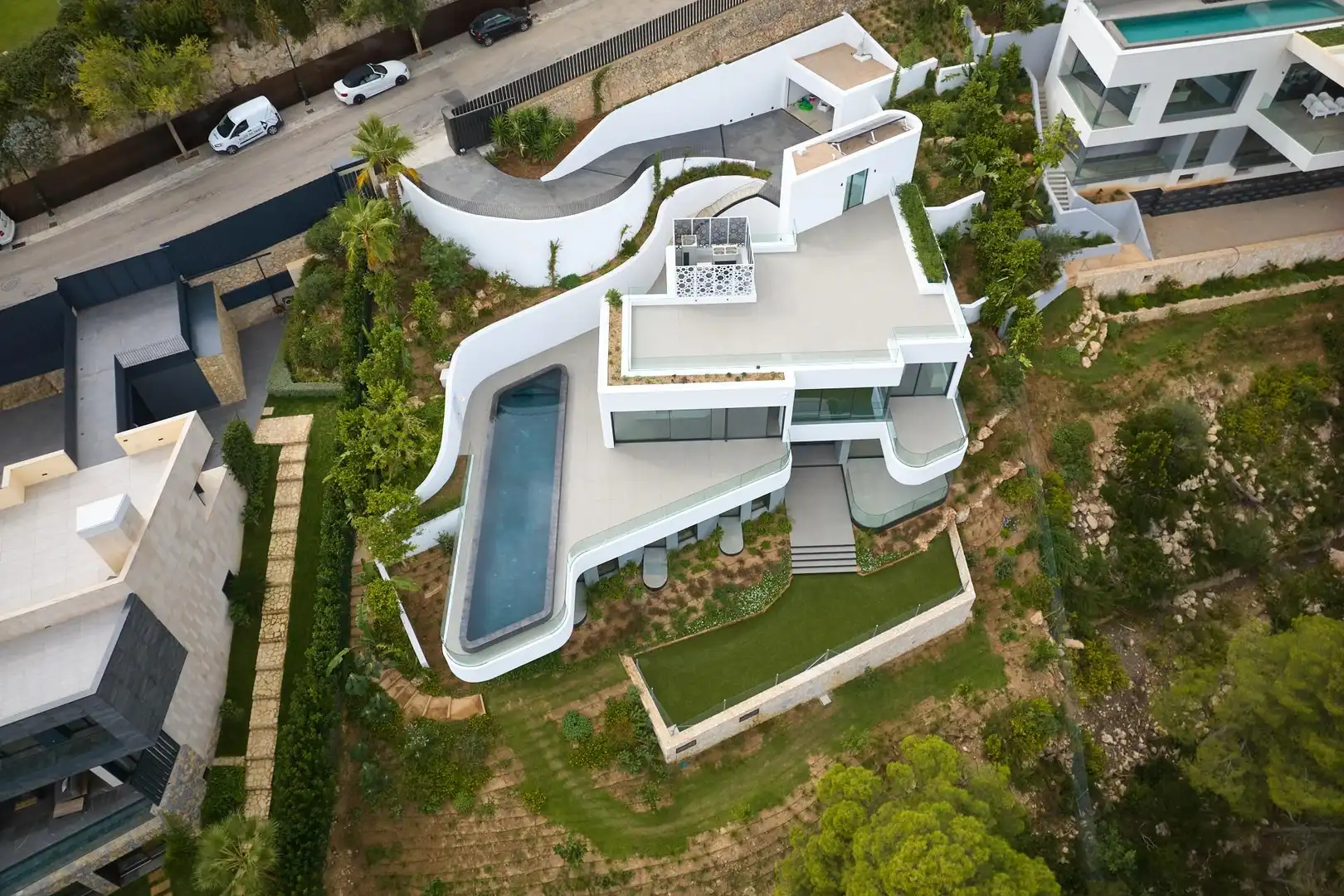 Vista exterior de Casa o xalet en venda en  Palma de Mallorca amb Aire condicionat, Jardí privat i Terrassa