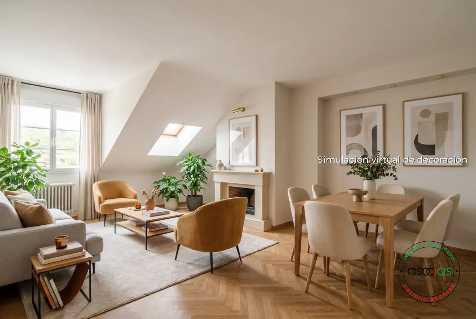 Living room of Attic for sale in Lena  with Heating, Parquet flooring and Terrace