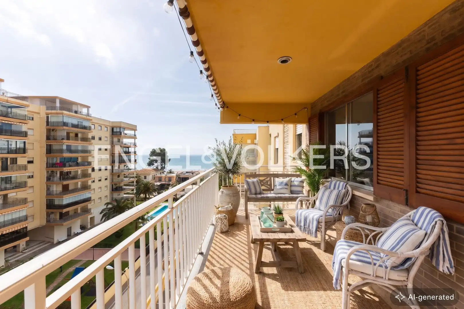 Balcony of Flat for sale in Benicasim / Benicàssim  with Heating, Private garden and Terrace