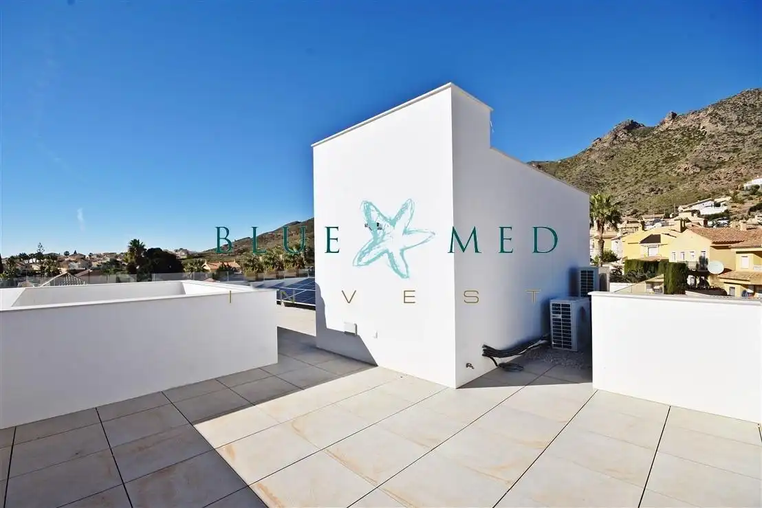 Vista exterior de Casa o chalet en venta en Mazarrón con Aire acondicionado, Calefacción y Jardín privado